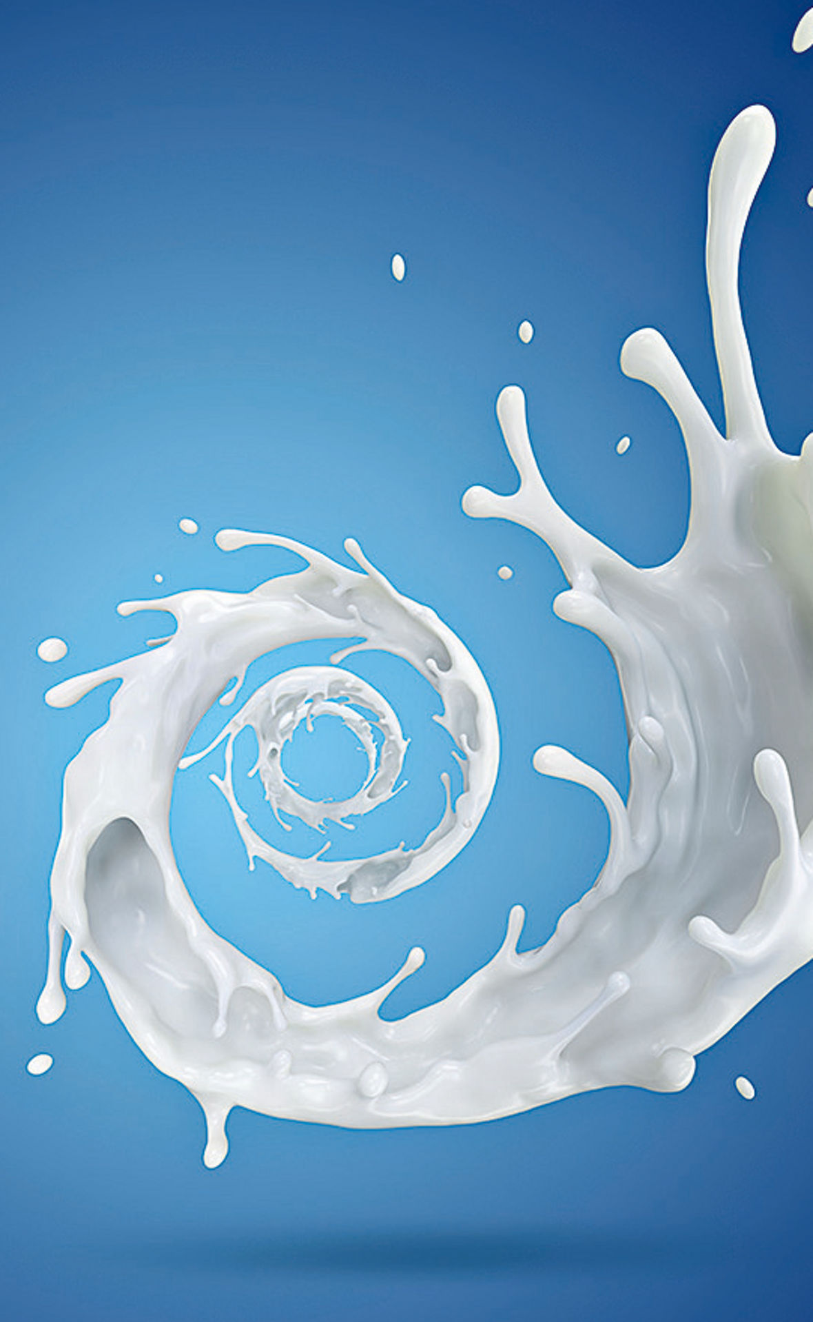 Eine Milchspirale