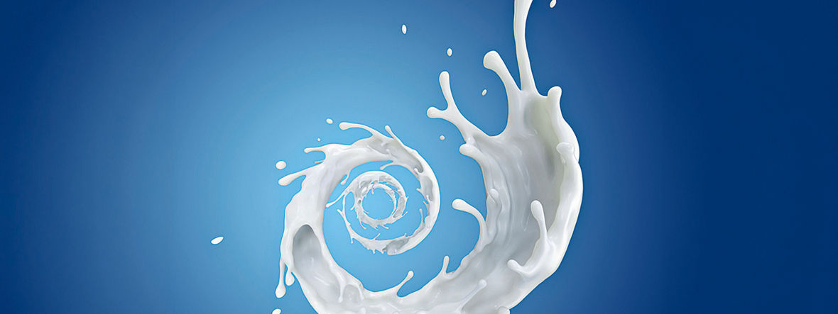 Eine Milchspirale
