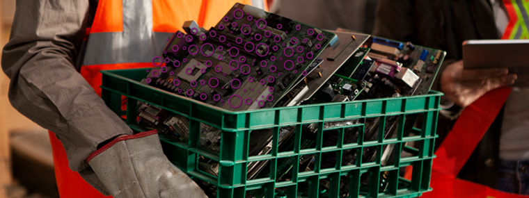 Hydrogen peroxide in recycling processes