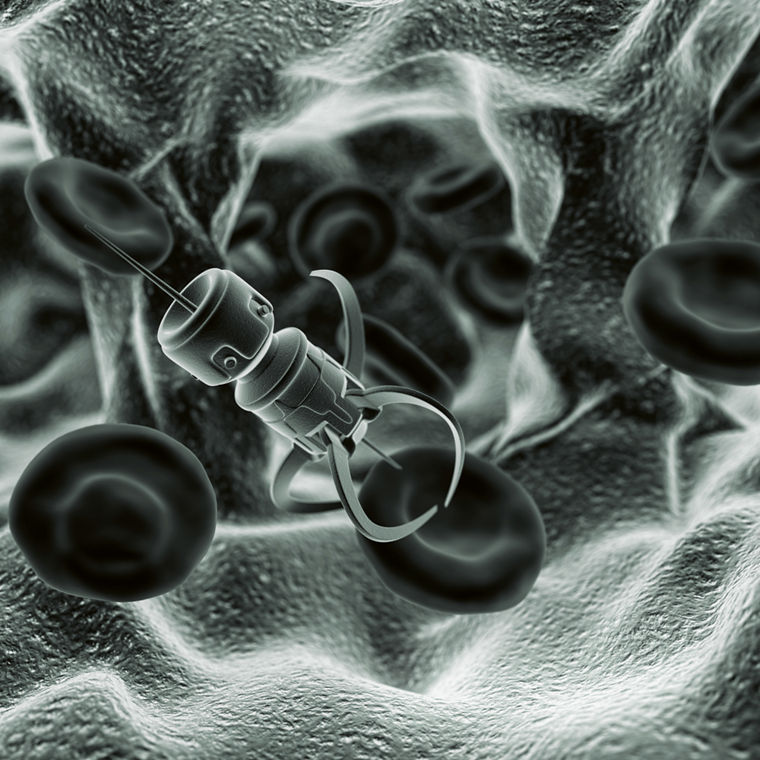 Computeranimation eines Nanobots.