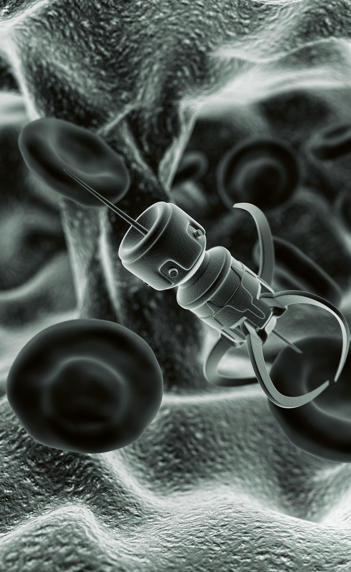 Computeranimation eines Nanobots.