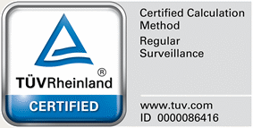 TÜV Rheinland certification seal highlighting Evonik’s commitment to transparency and independent verification of product sustainability and quality.