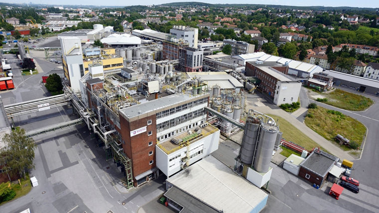 Luftaufnahme vom Evonik-Werk in Witten