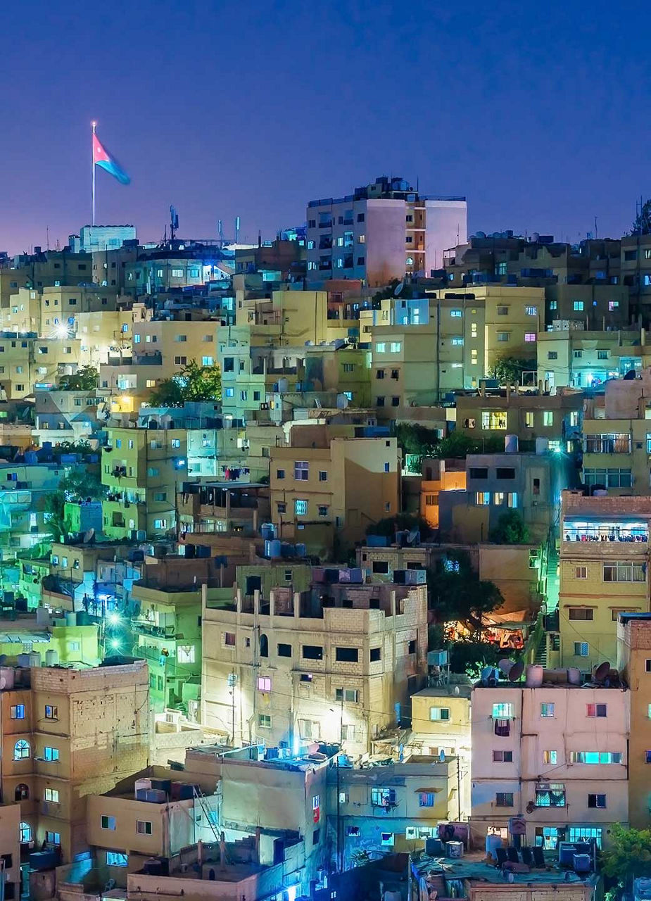 View of Amman by night