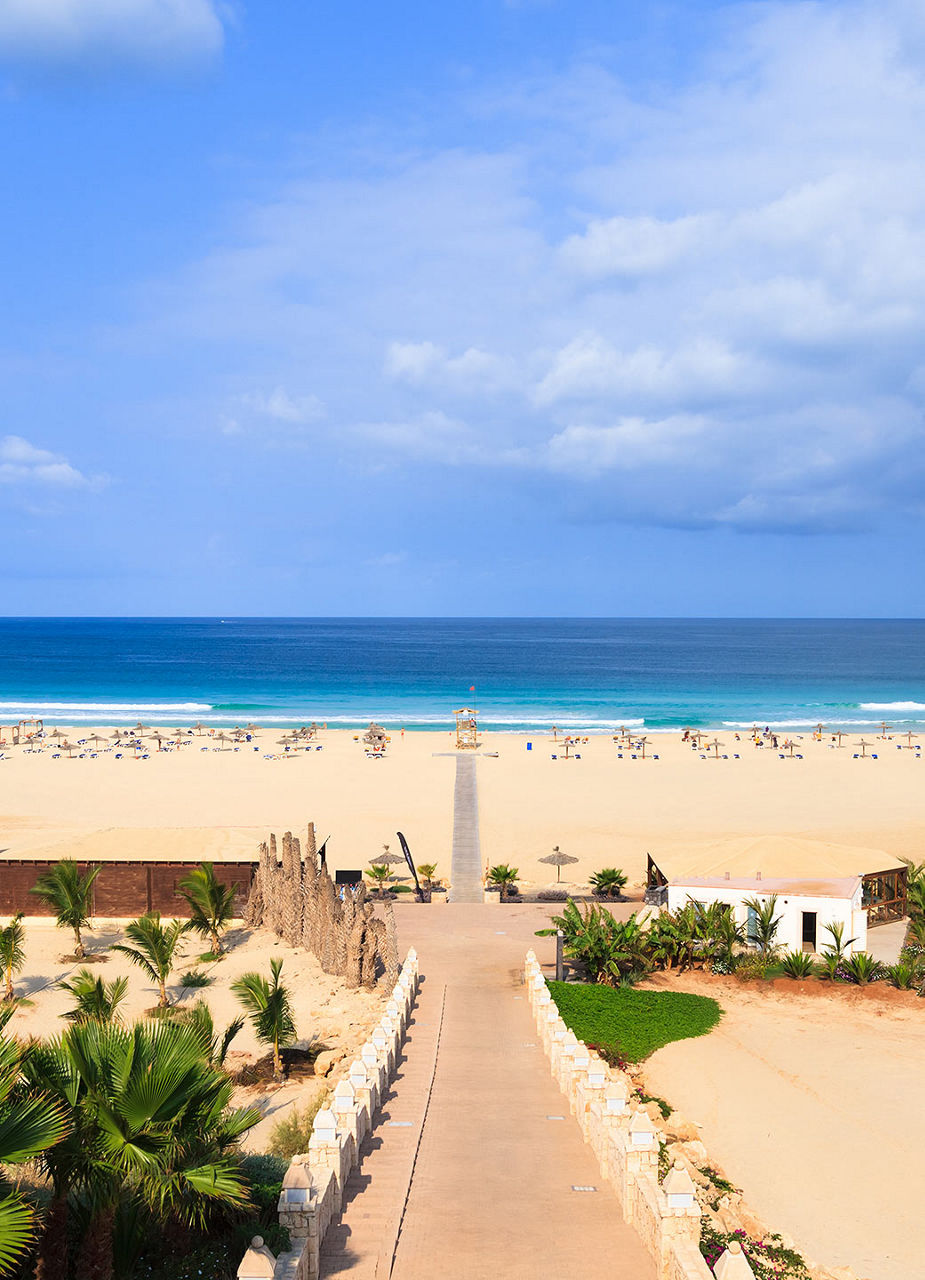 Vue sur la plage