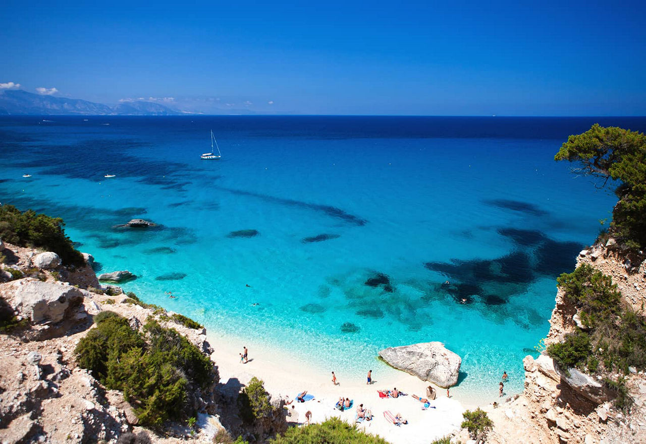 Beach Cala Goloritze on the east coast of Sardinia