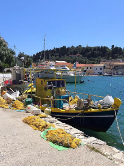 Fishing Boat in the Village of Loggos