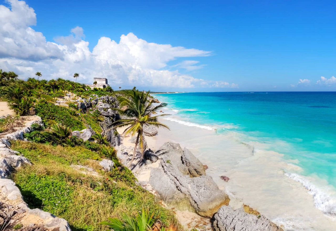 Die am Meer gelegenen Maya-Ruinen von Tulum
