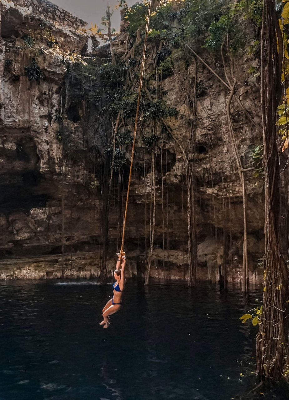 Jumping in Cenote