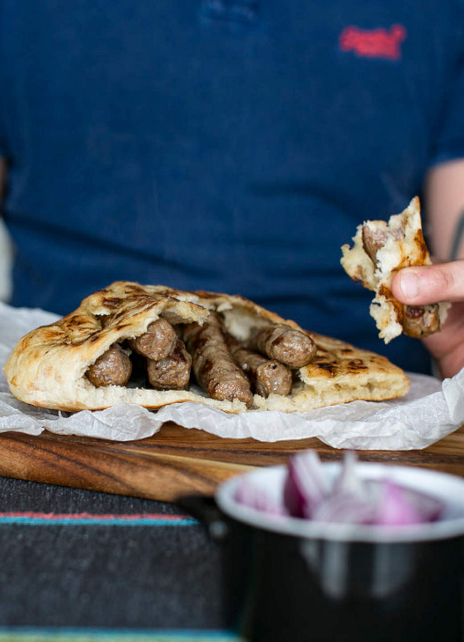 Ćevapčići in Bread