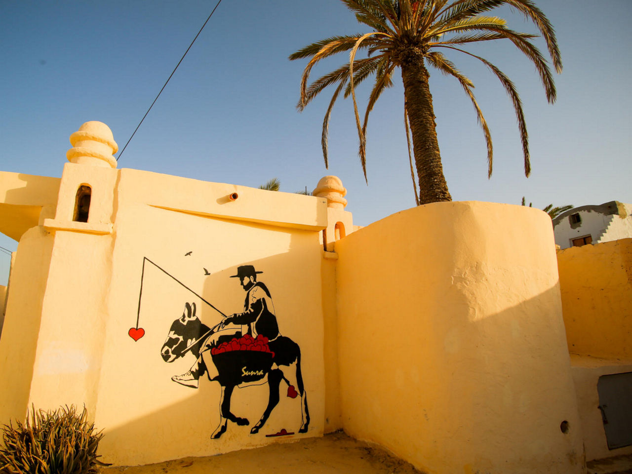 Painting on house