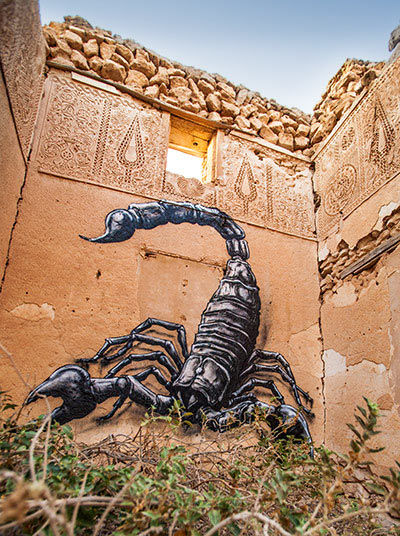 Painting of scorpion