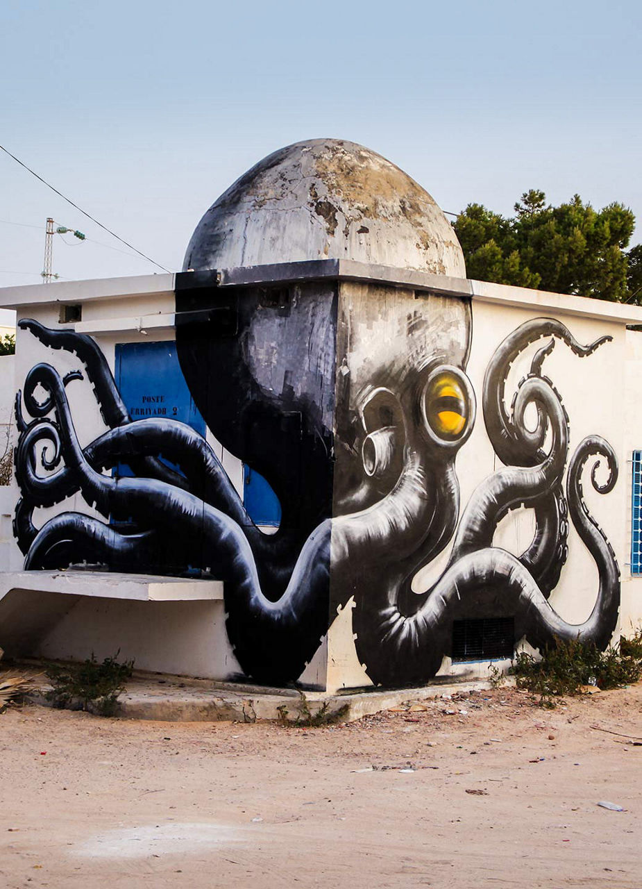 Painting of octopus