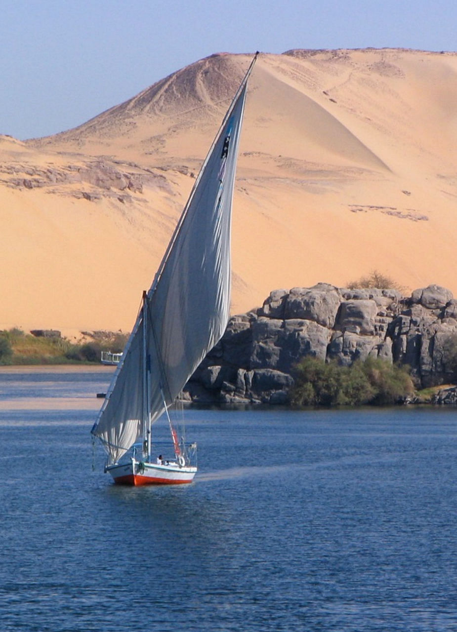 Scenic View of Boat on River Nile