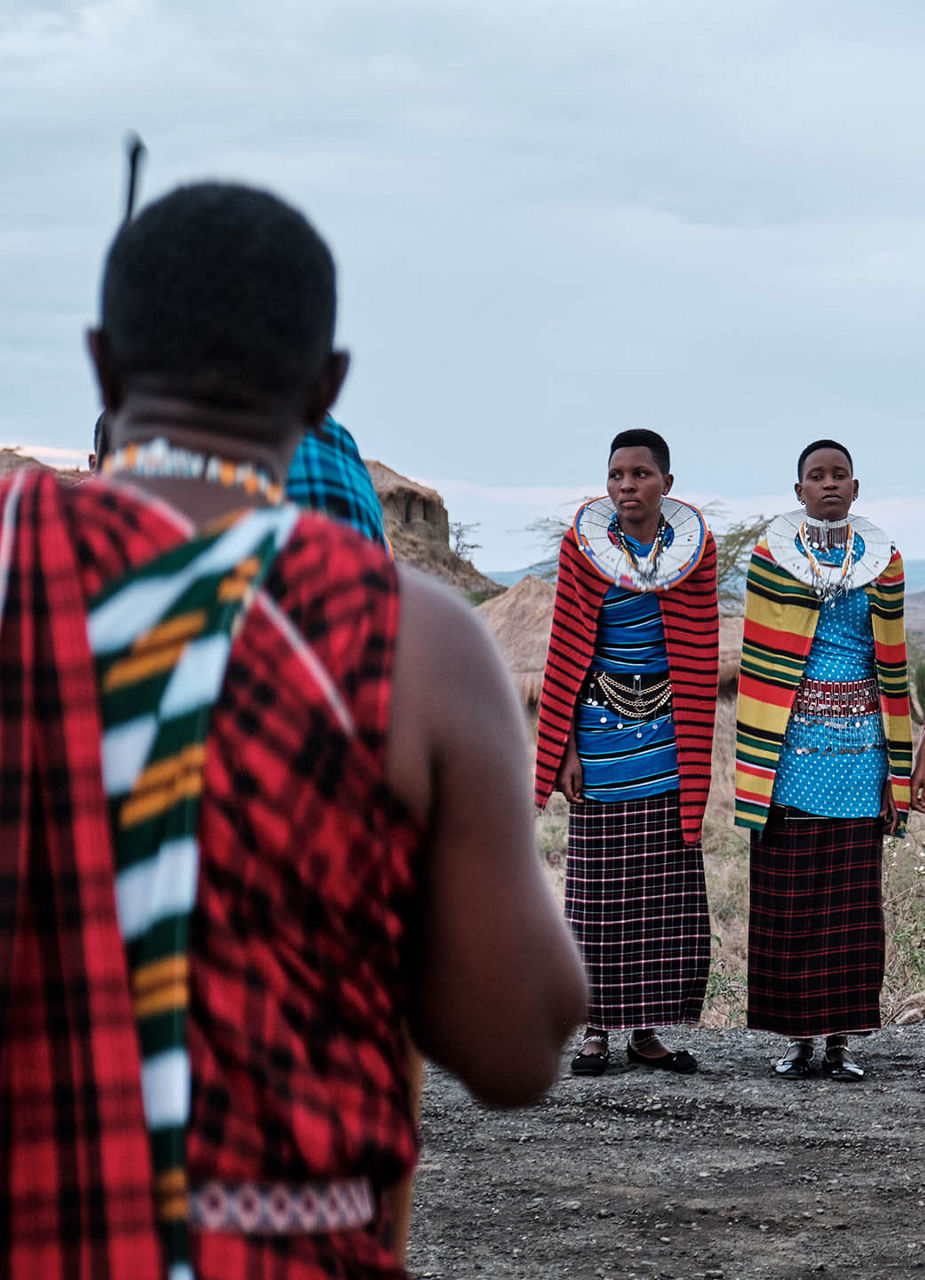 Massai group gathering for a dance