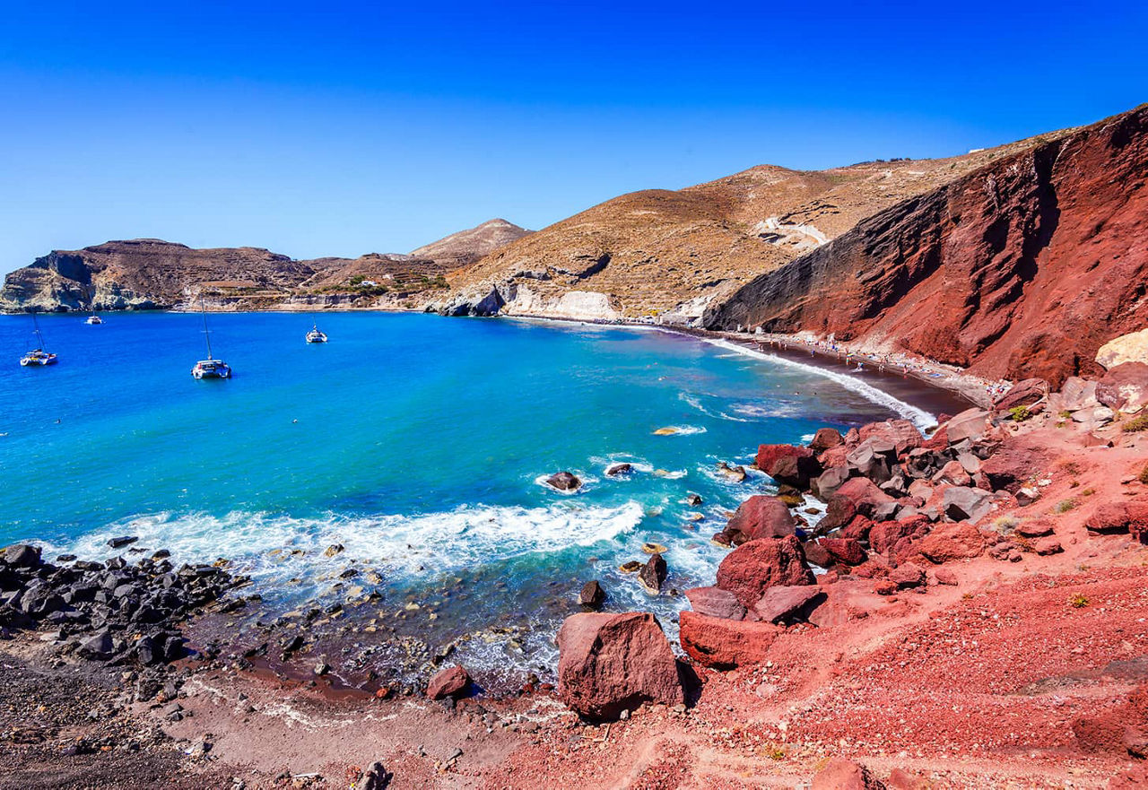 Red Beach à Santorin