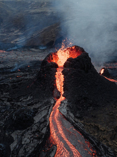 Erupting Volcano in Iceland