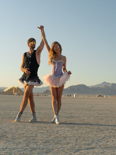 People on the Burning Man festival 