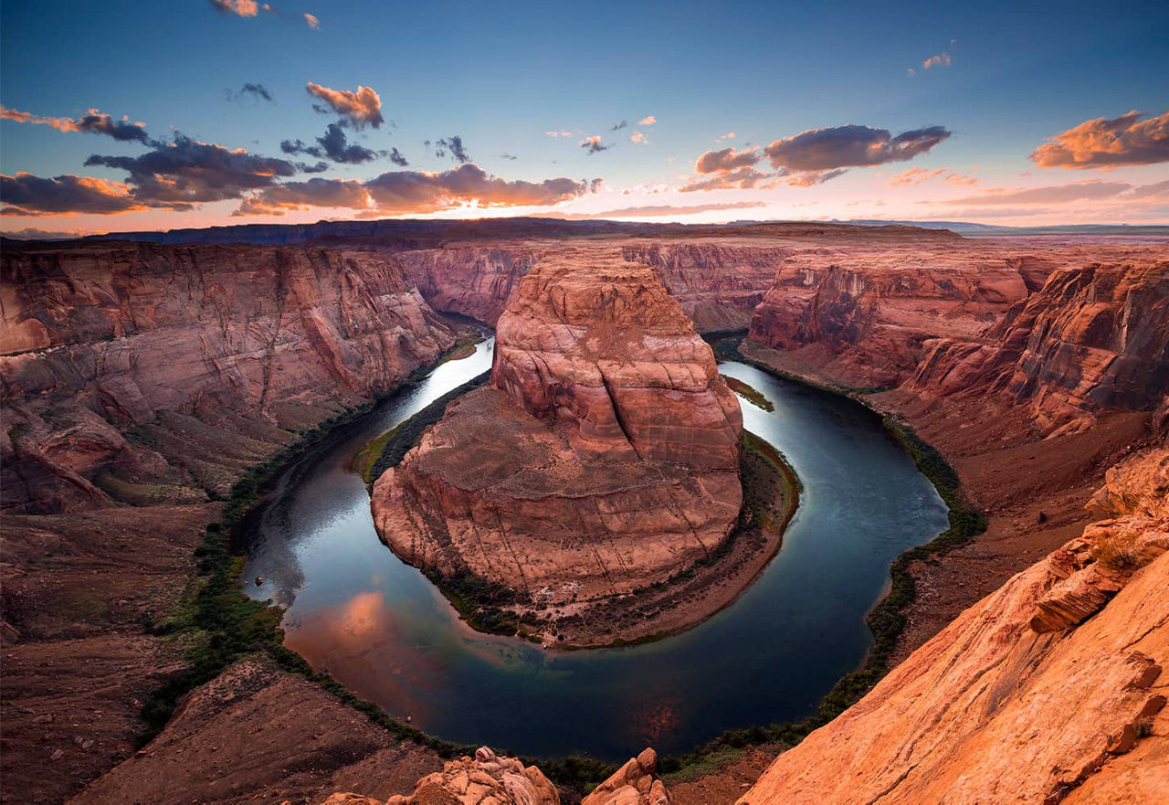 Le célèbre Horseshoe Bend, enlacé par le fleuve Colorado