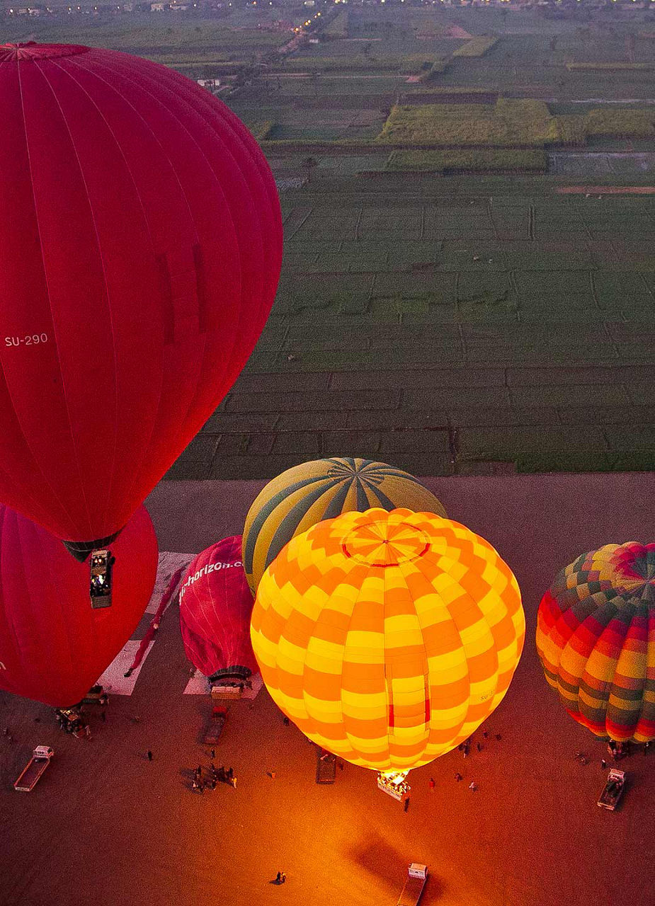 Balloons are filled