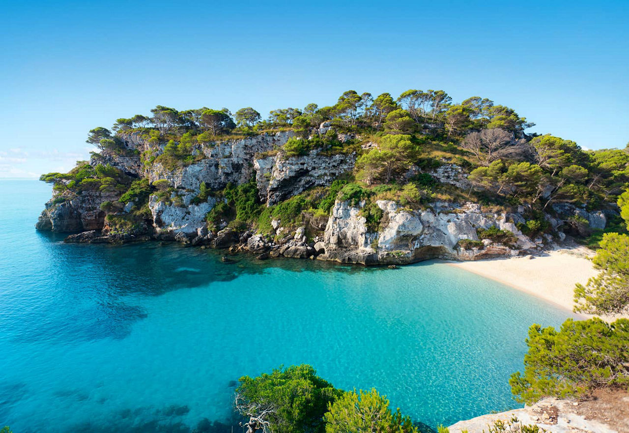 The natural beach Cala Macarella