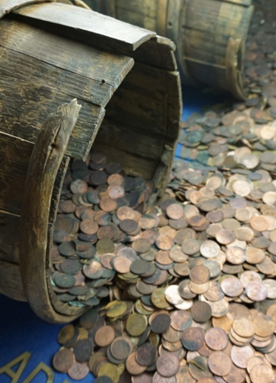 Intact Barrel of Coins