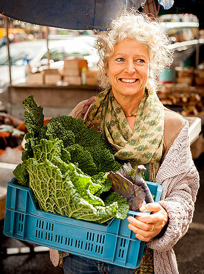 Woman Selling Vegetables