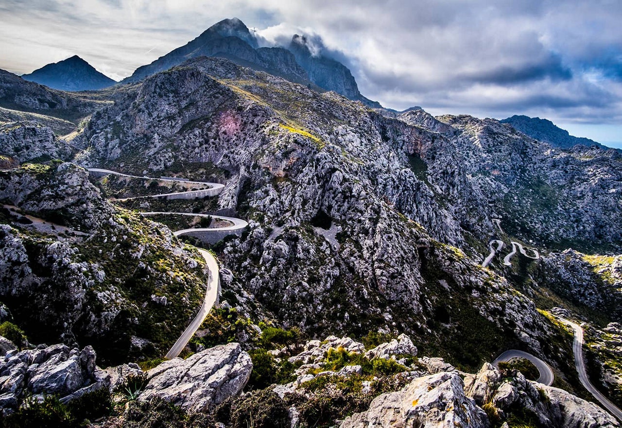 Winding road to Sa Calobra