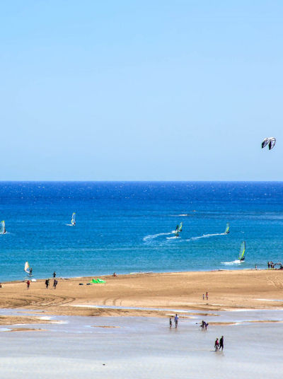 Kite Surfers on Prassonissi Beach