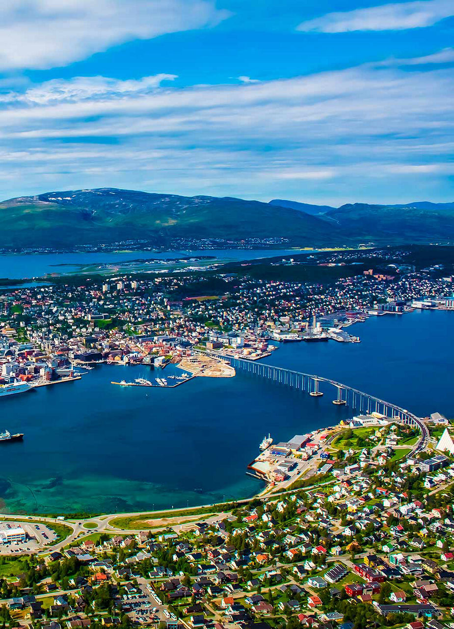 Vue aérienne de Tromsø