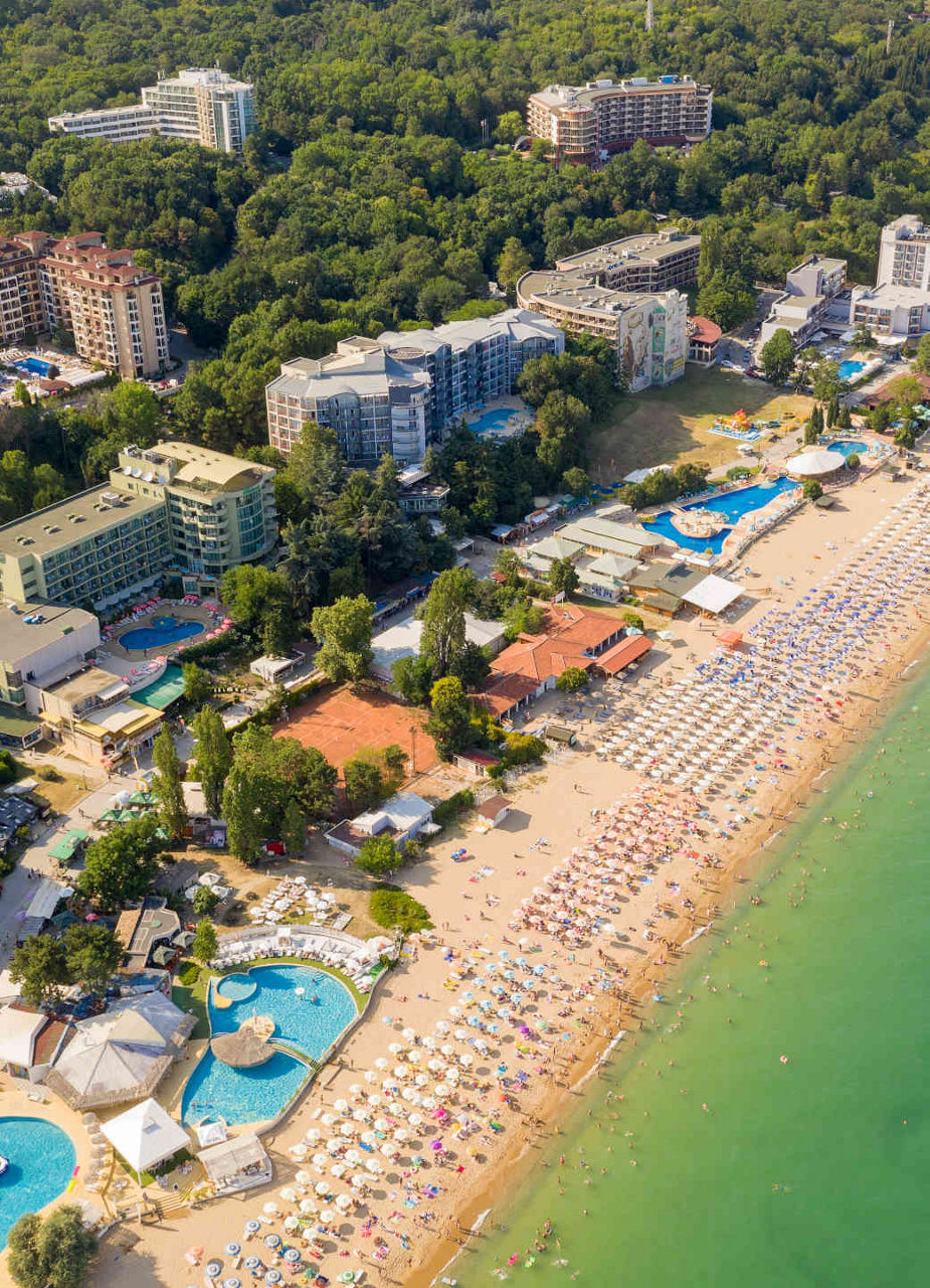 Aerial View of Golden Sands