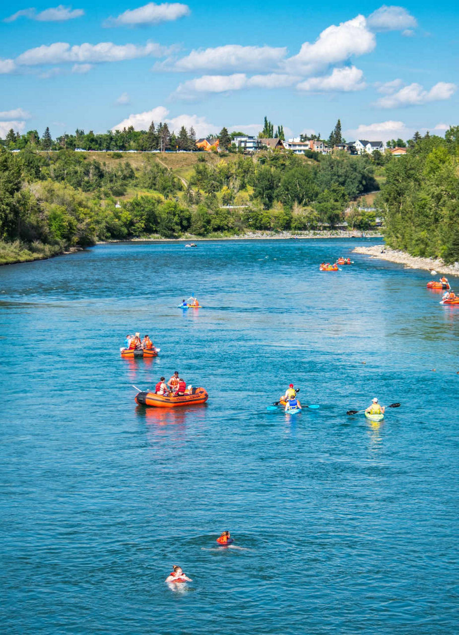Floating on Bow River