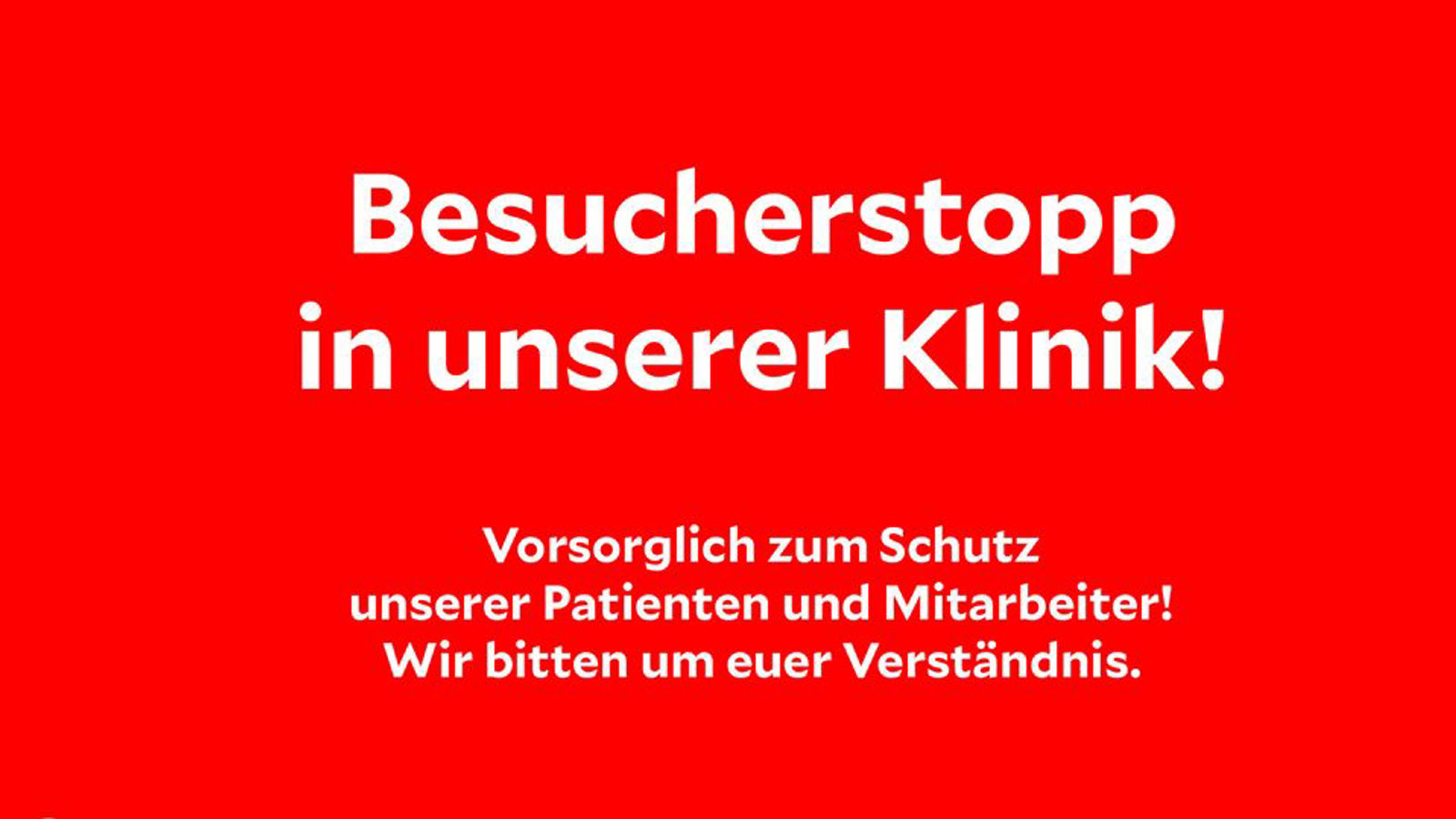 Neue Besuchsregeln in der Helios Klinik Zerbst/Anhalt