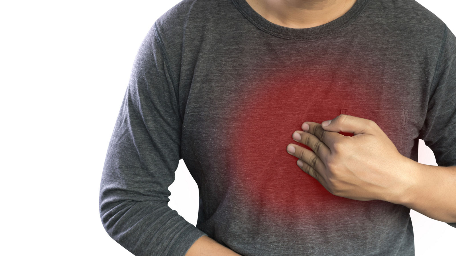 MAN with symptomatic acid reflux , suffering from acid reflux at park