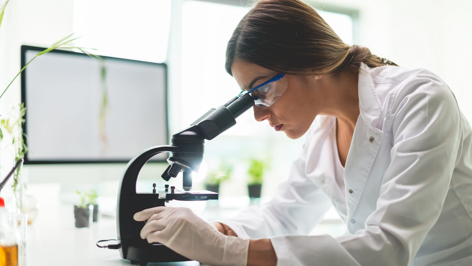 Young scientist doing a research