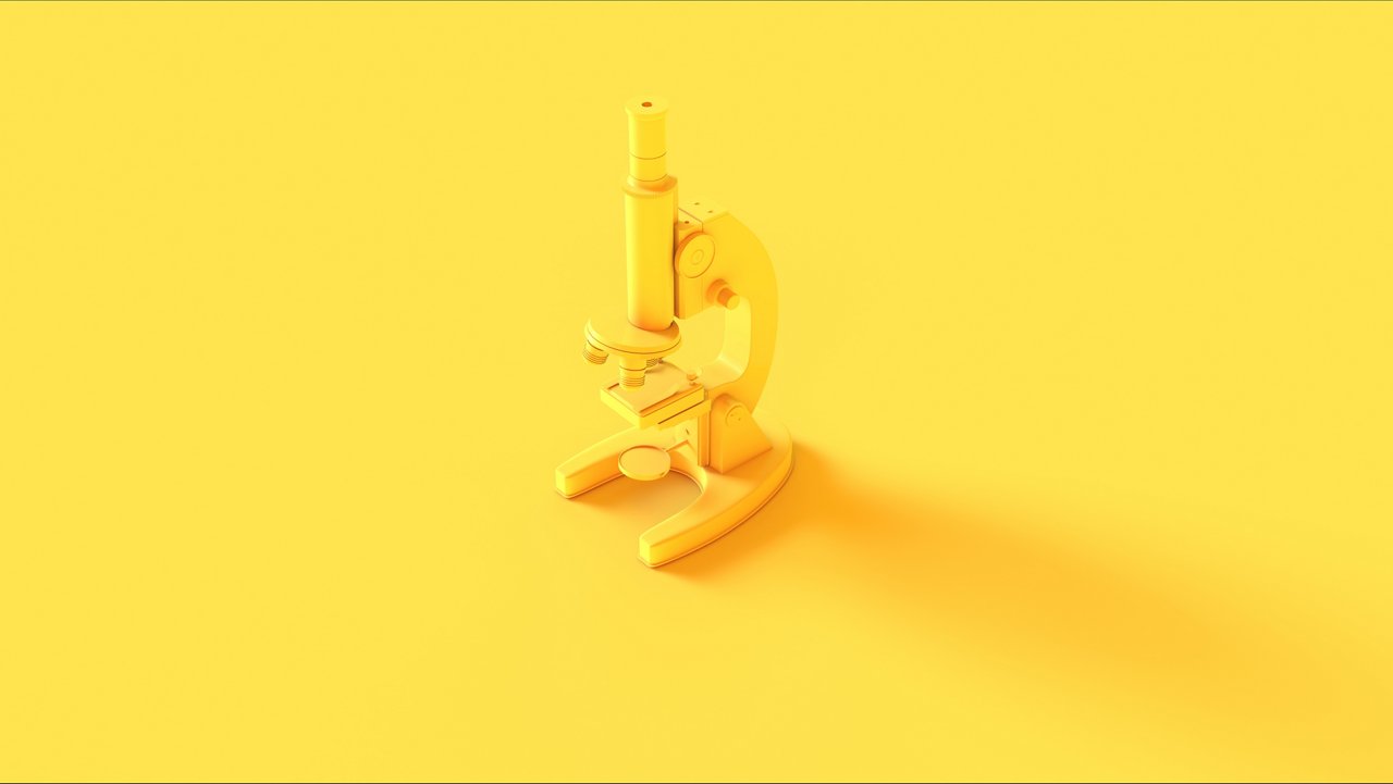 Yellow Traditional Microscope