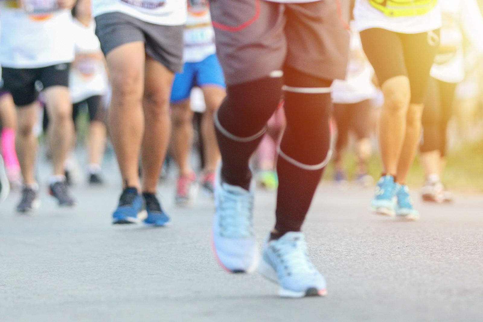 Motion blur of Marathon running