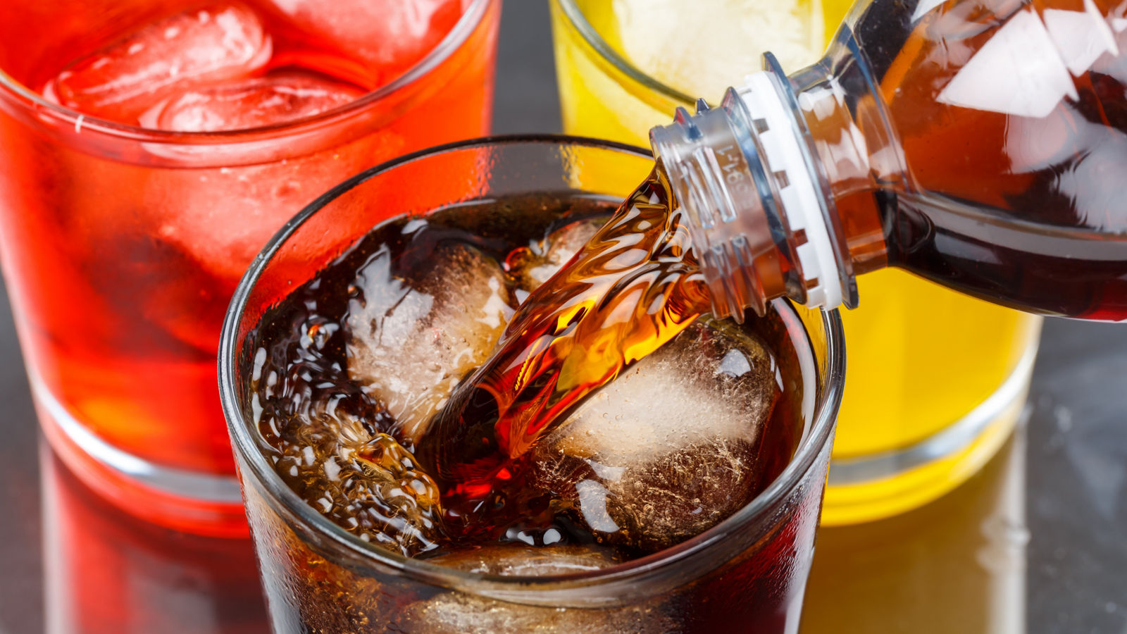 Pouring cola drink drinks lemonade softdrinks in a glass