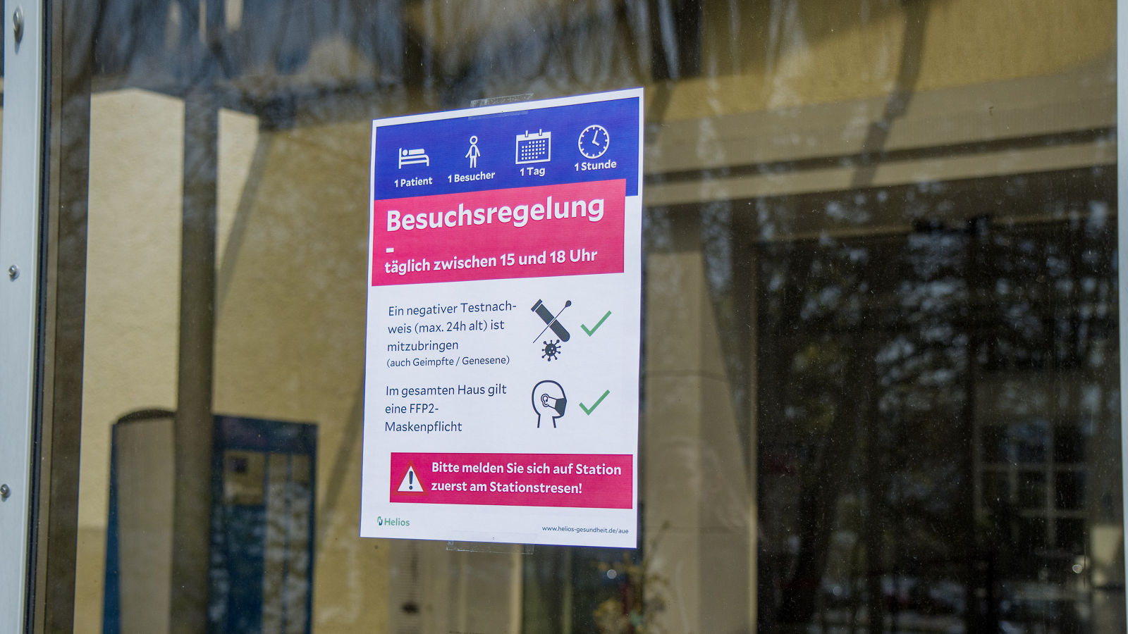 Patientenbesuche sind im Helios Klinikum Aue ab dem 2. Mai 2022 wieder möglich