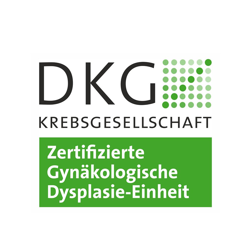 Logo - DKG - Deutsche Krebsgesellschaft - Zertifizierte Gynäkologische Dysplasie-Einheit