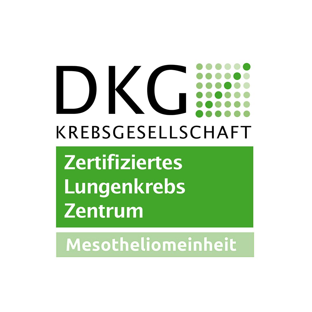 Logo - DKG Krebsgesellschaft - Zertifiziertes Lungenkrebszentrum & Mesotheliomeinheit