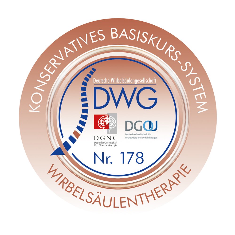 DWG - Deutsche Wirbelsäulengesellschaft - Konservatives Basiskurs-System Wirbelsäulentherapie Nr. 178