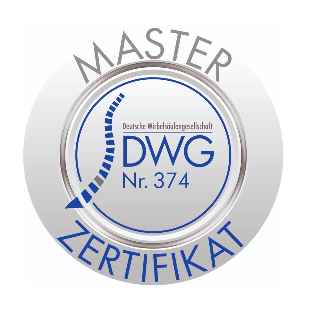 DWG -Deutsche Wirbelsäulengesellschaft - Master Zertifikat Nr. 374