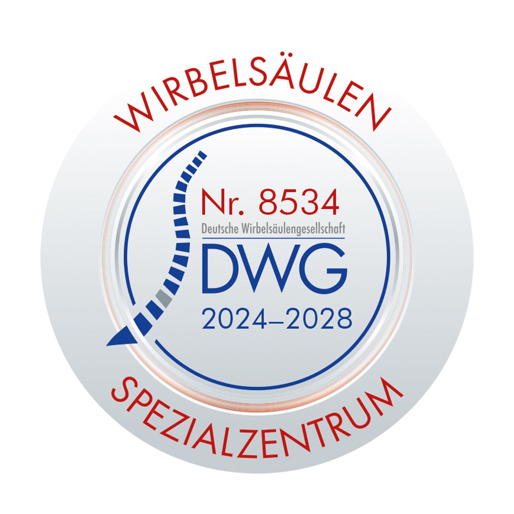 Logo - DWG - Deutsche Wirbelsäulengesellschaft - Wirbelsäulen Spezialzentrum - Nr. 8534 - 2024 -2028