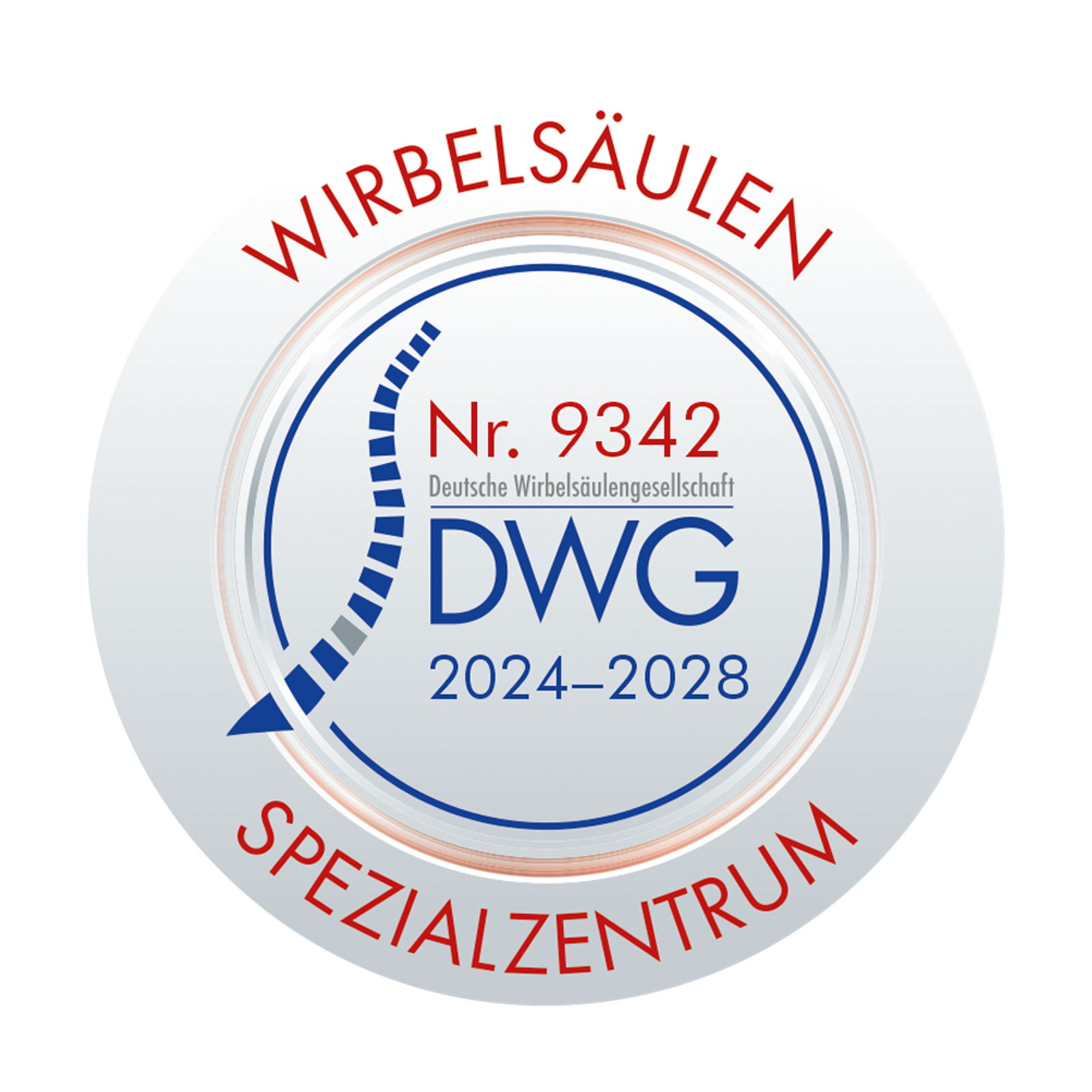 DWG - Deutsche Wirbelsäulengesellschaft - Wirbelsäulen Spezialzentrum 2024-2028 Nr. 9342 