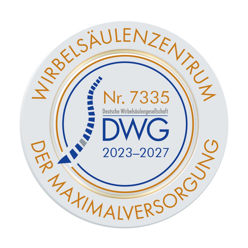 Logo - DWG Nr. 7335 Helios Klinikum Krefeld - Deutsche Wirbelsäulengesellschaft -Wirbelsäulenzentrum der Maximalversorgung