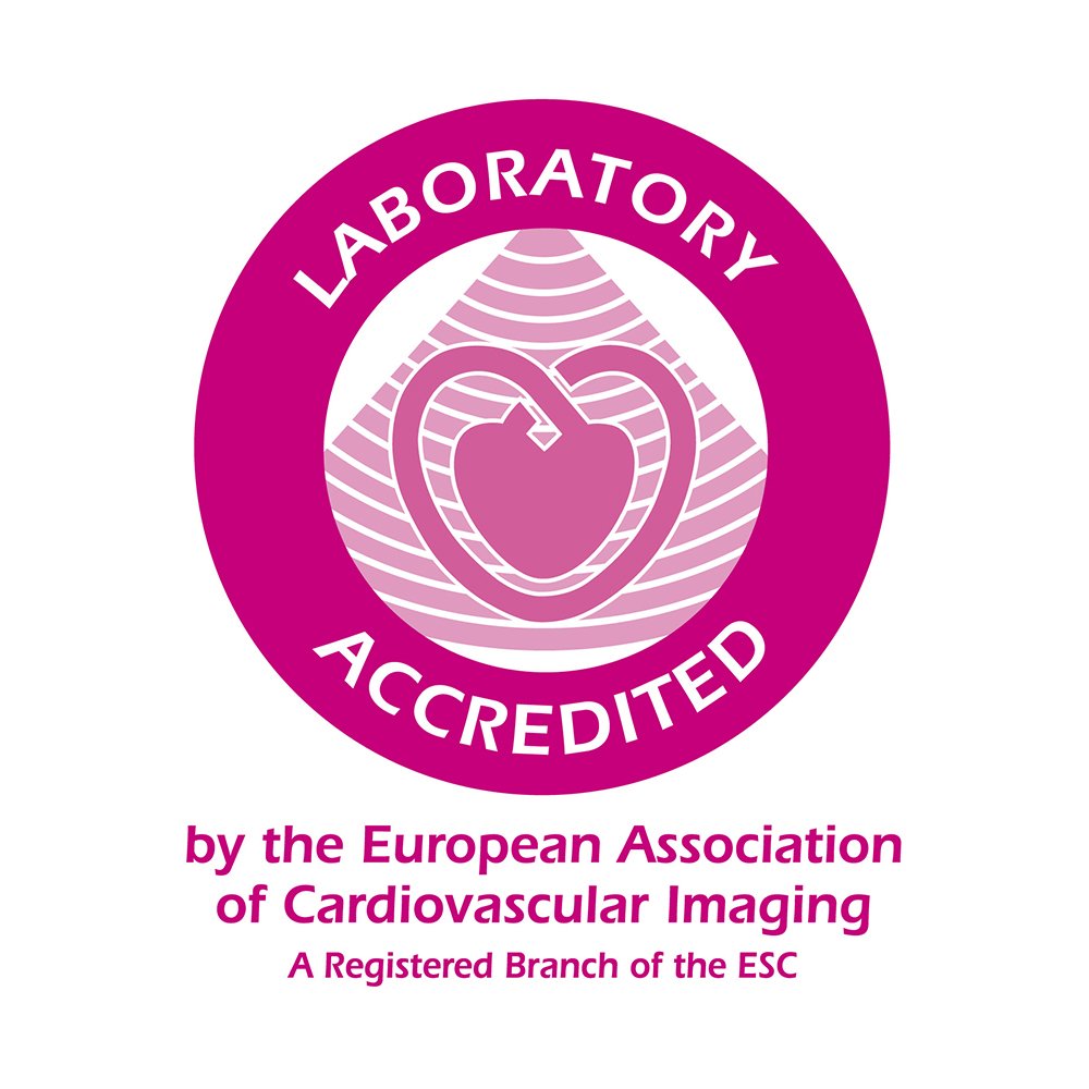Logo - Laboratory Accredited - by the European Association of Cardiovascular Imaging  (a registered branch of the ESC))