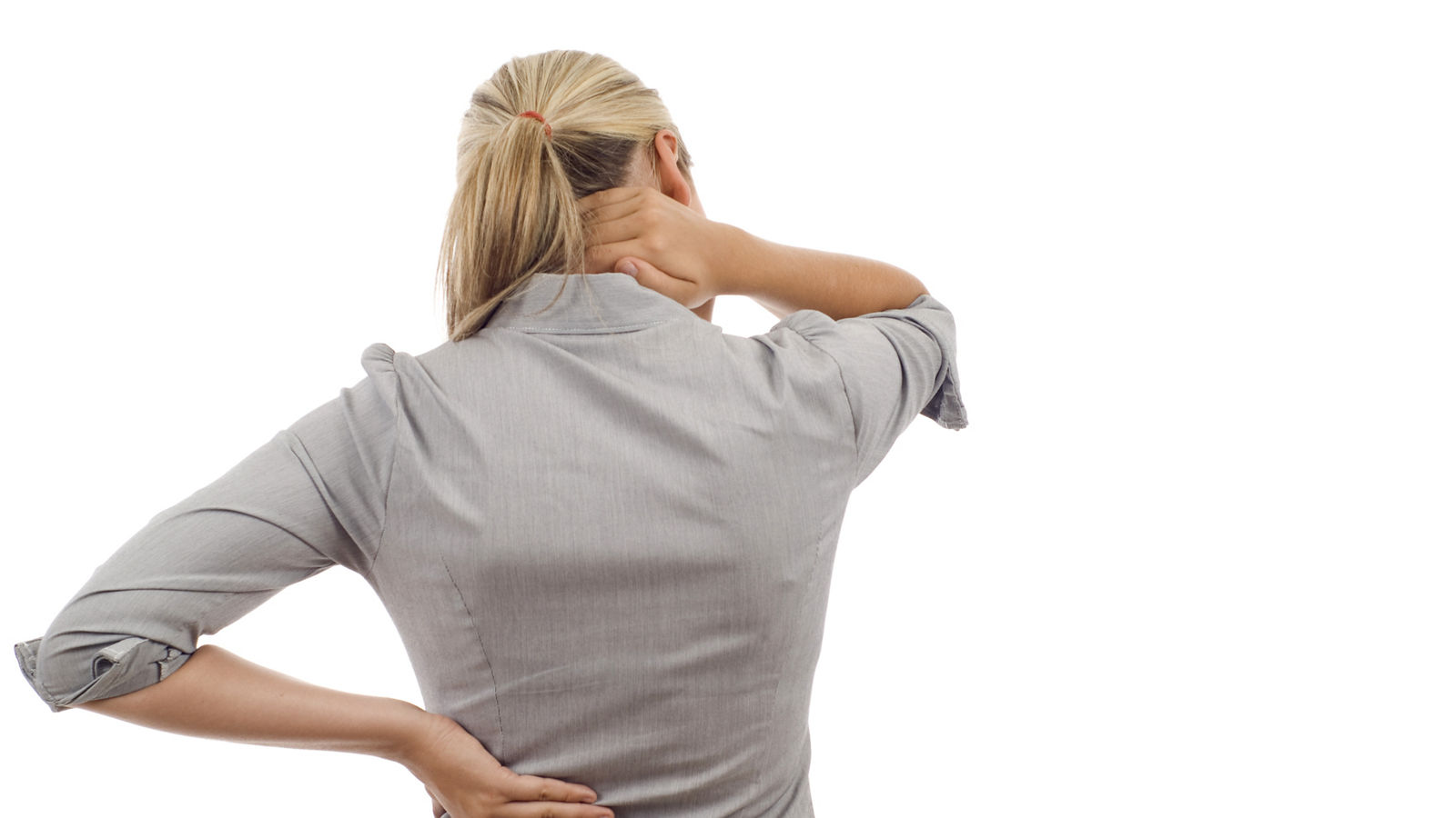 Woman with back pain 