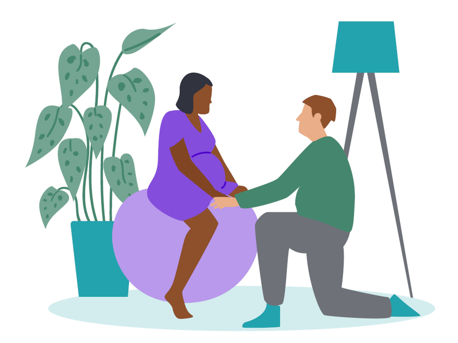 Aufrechtes Sitzen auf dem Pezzibal