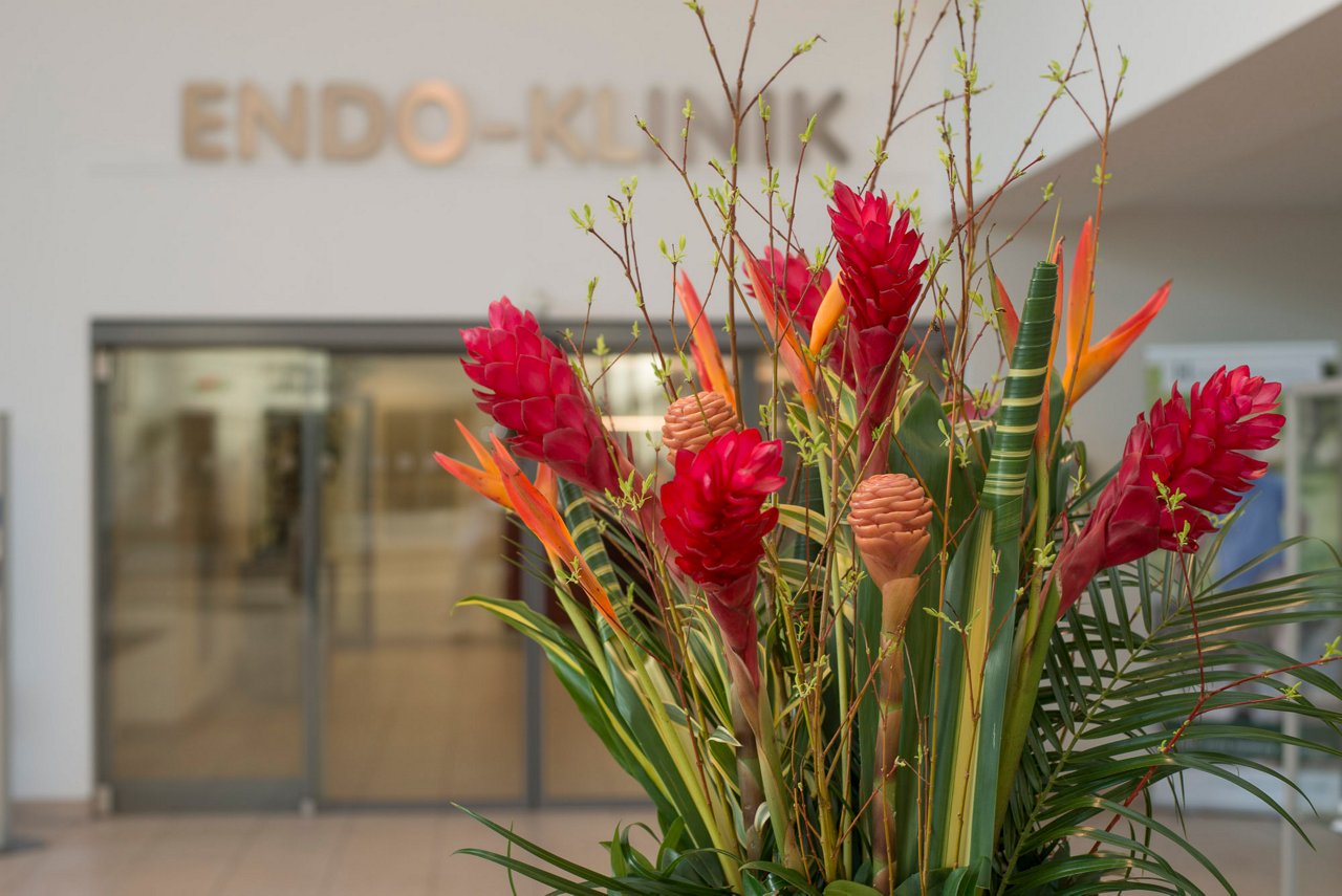 ENDO-Klinik Eingangshalle Blumen
